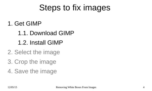 Steps to fix images for Powerpoint presentations