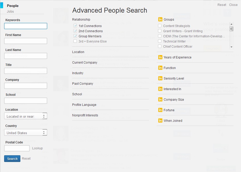 Advanced People Search